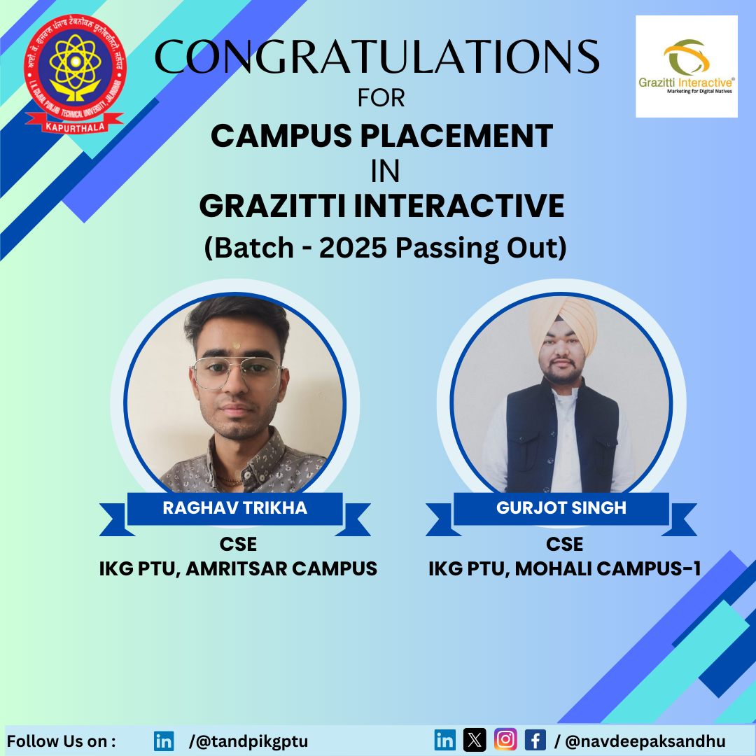 I.K. Gujral Punjab Technical University Jalandhar – Punjab – One of the ...