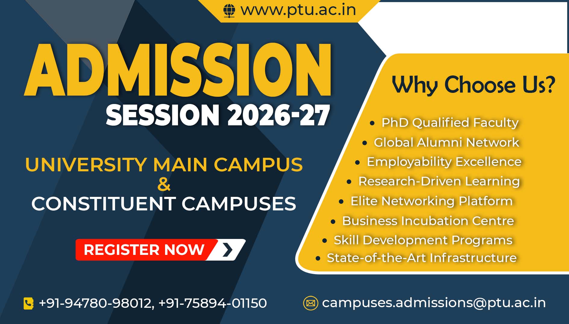 Registration Open for Admission Session 2026-27