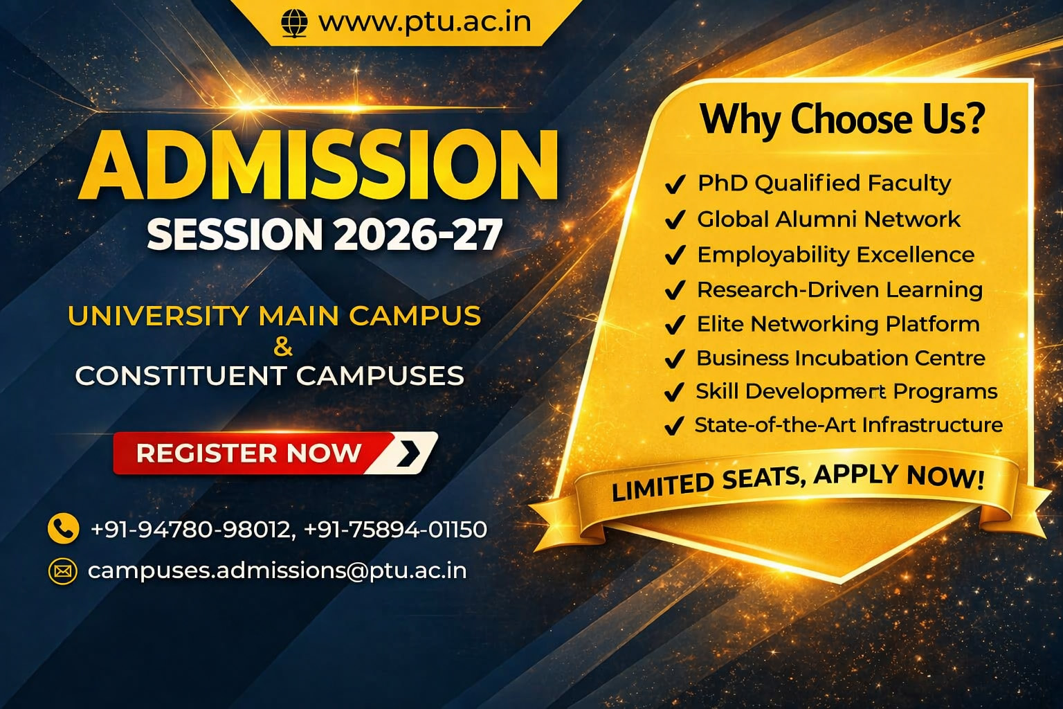 Registration Open for Admission Session 2026-27